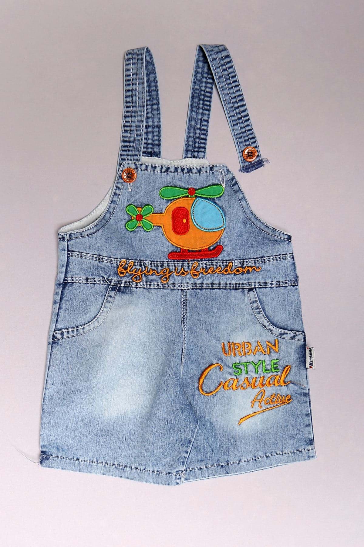 12-24 Aylık Çocuk Salopet Takım Buzmavituruncu - 18229.1803. resmi