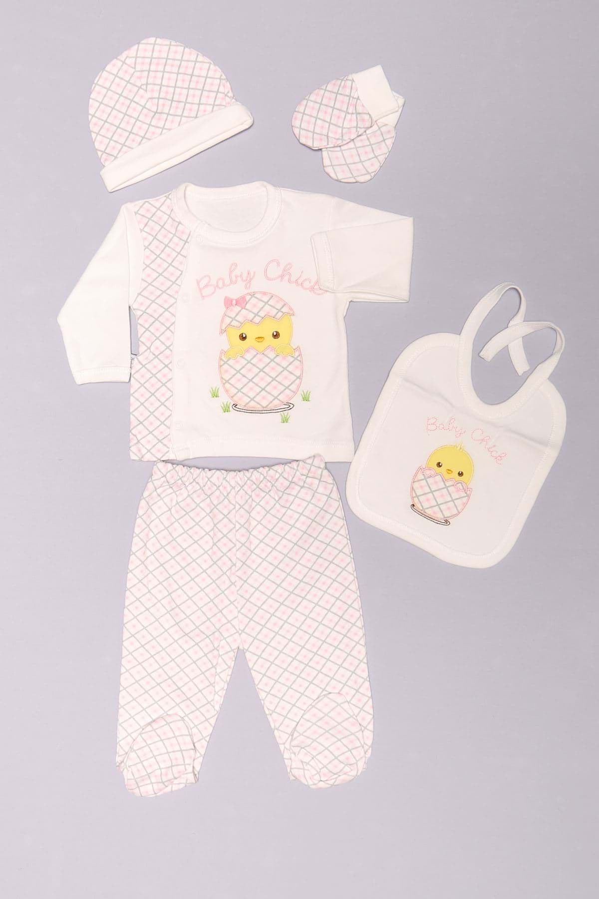 1-3 Aylık Bebe Takım Beyazpembe - 01009.1803. resmi
