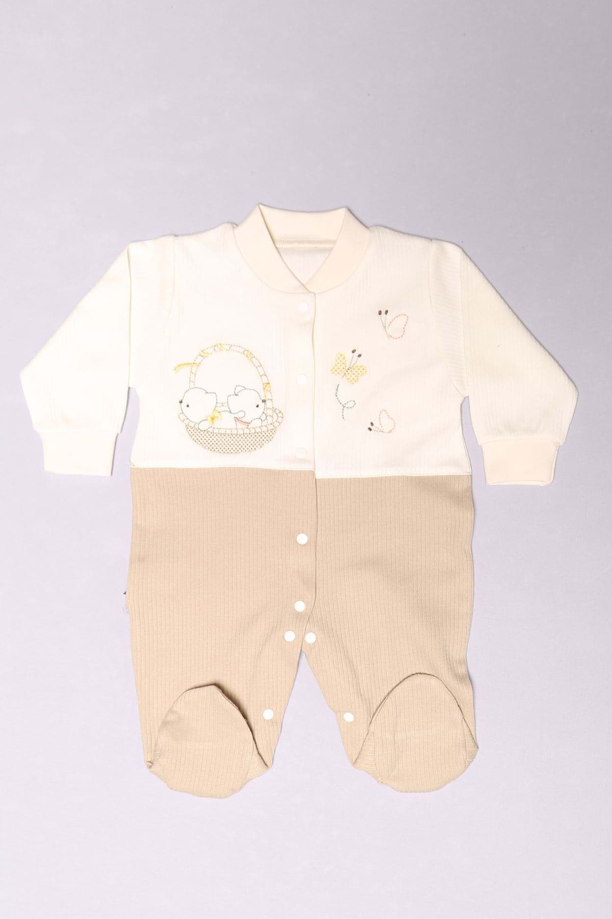 1-6 Aylık Bebek Tulum Ekruvizon - 02256.1803. resmi