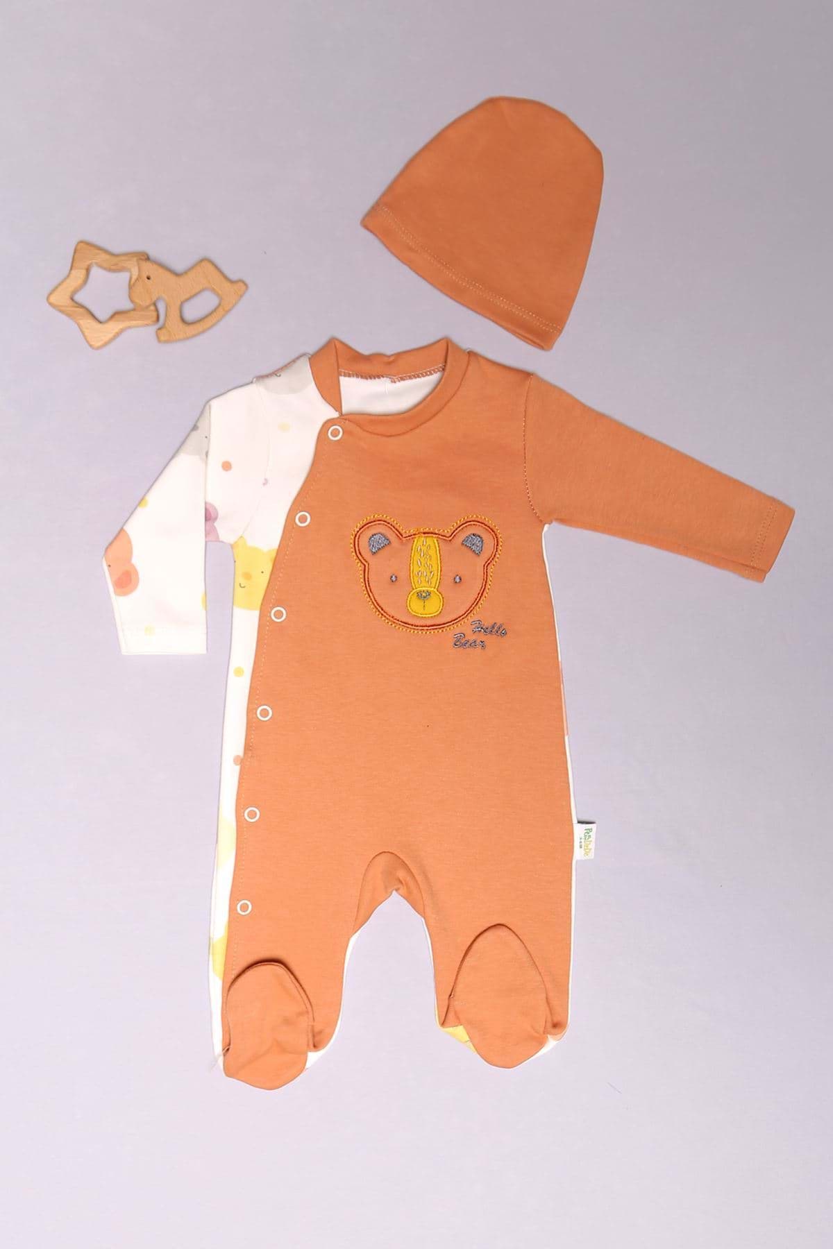 3-12 Aylık Bebek Tulum Pudra - 01101.1803. resmi