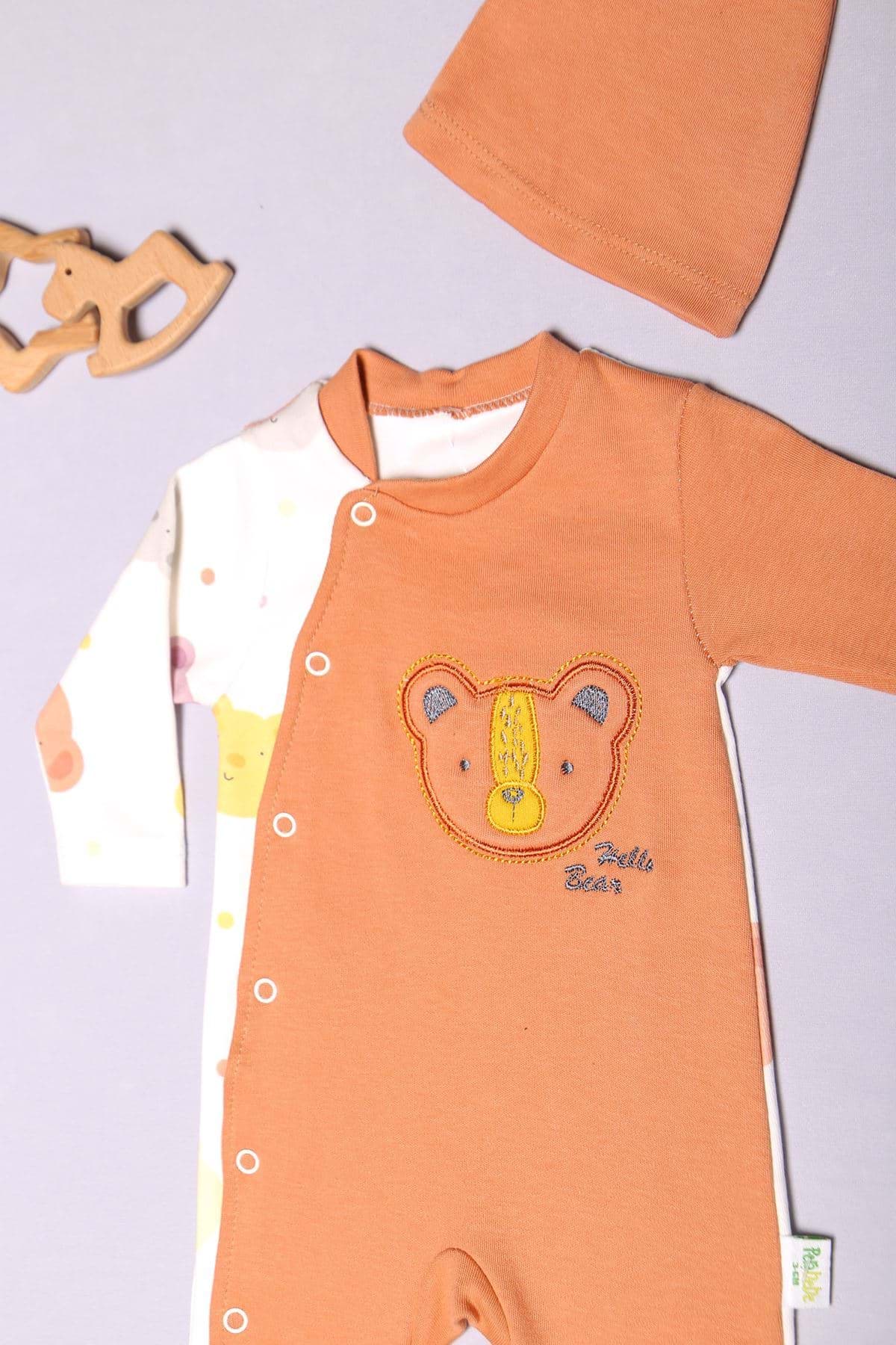 3-12 Aylık Bebek Tulum Pudra - 01101.1803. resmi