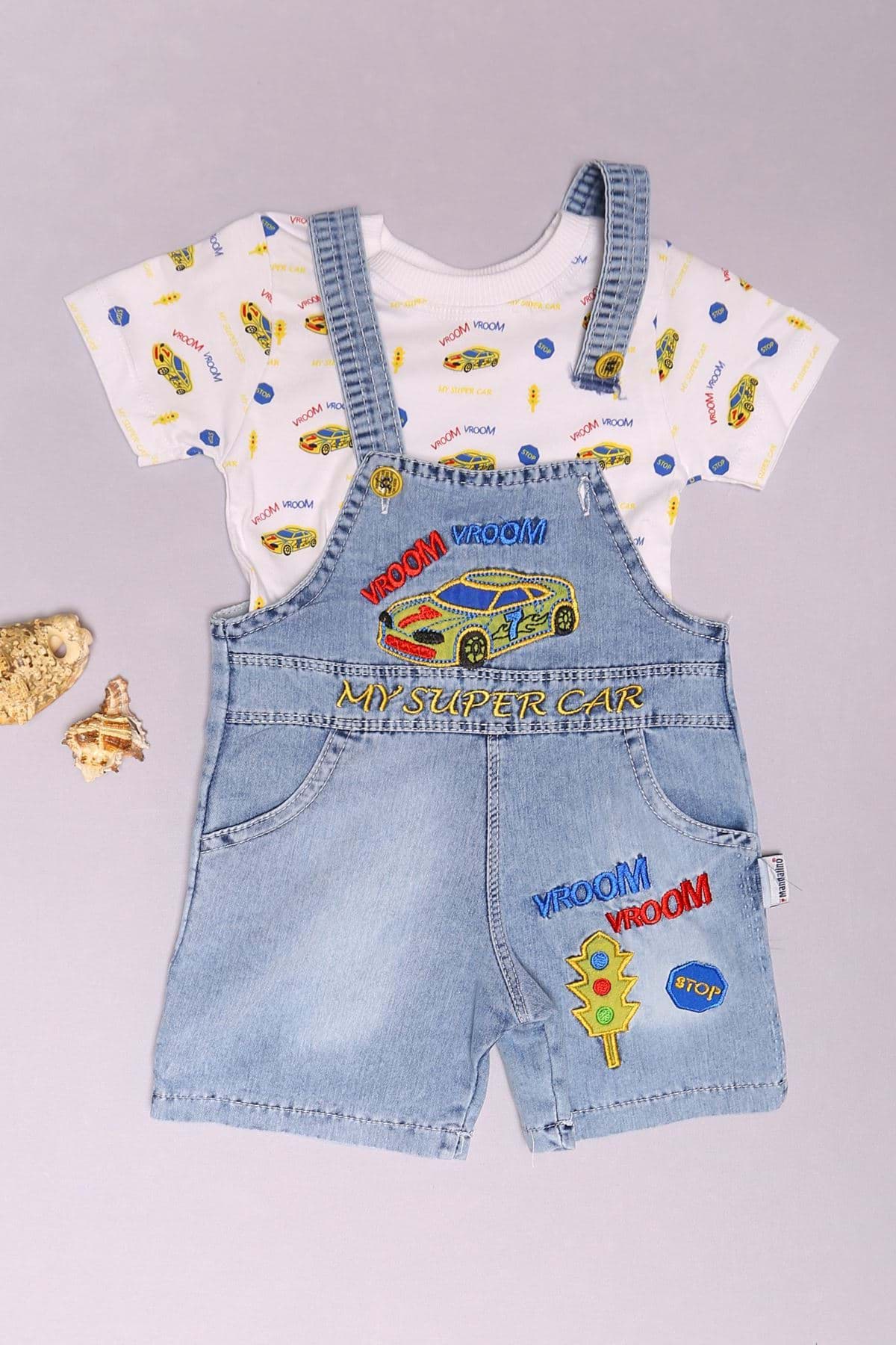 12-24 Ay Çocuk Salopet Takım Buzmavi1 - 00508.1803. resmi