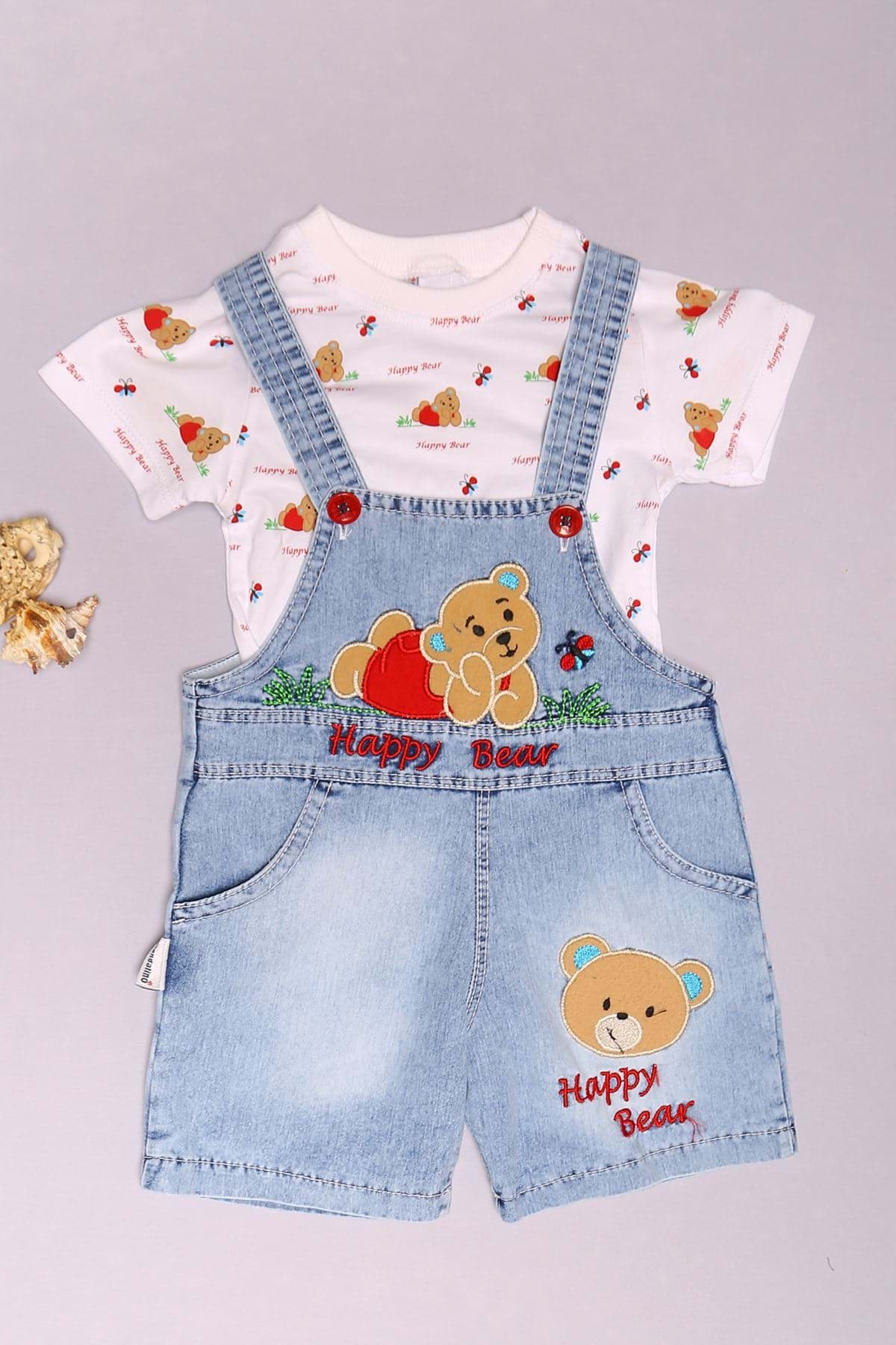 12-24 Ay Çocuk Salopet Takım Buzmavi - 00489.1803. resmi