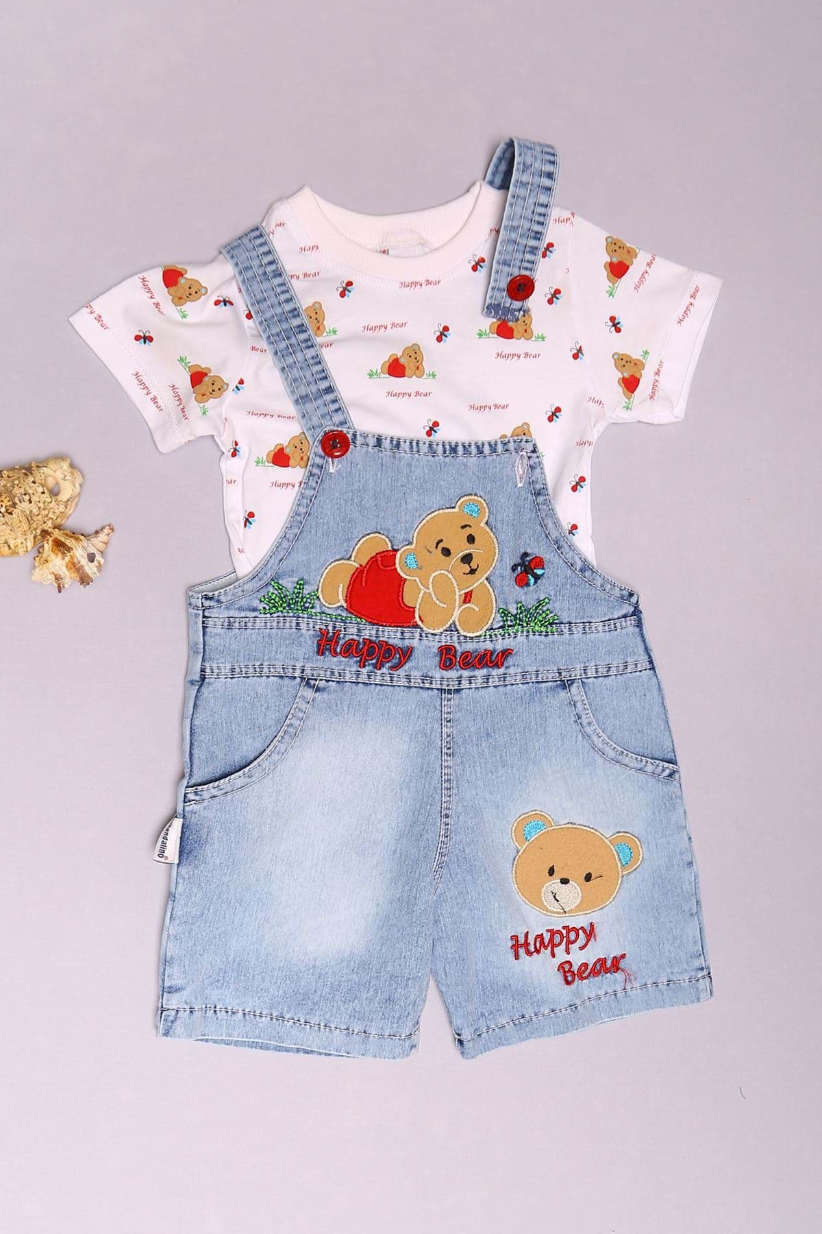 12-24 Ay Çocuk Salopet Takım Buzmavi - 00489.1803. resmi