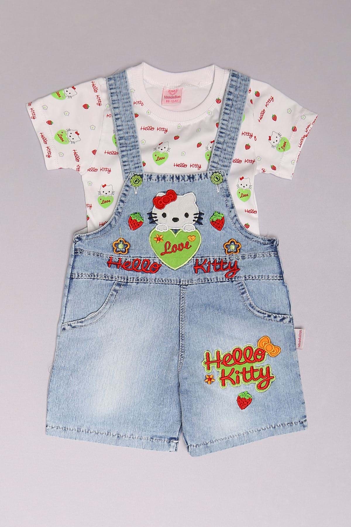 12-24 Aylık Çocuk Salopet Takım Buzmaviyeşil - 18226.1803. resmi