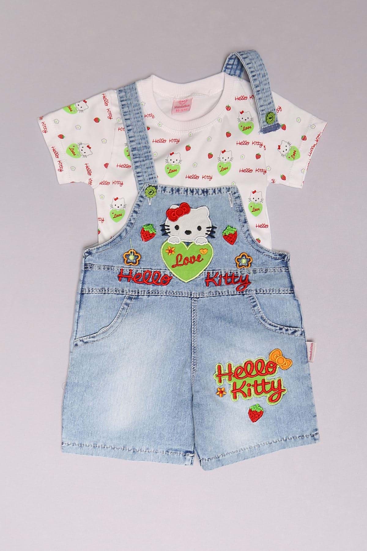 12-24 Aylık Çocuk Salopet Takım Buzmaviyeşil - 18226.1803. resmi