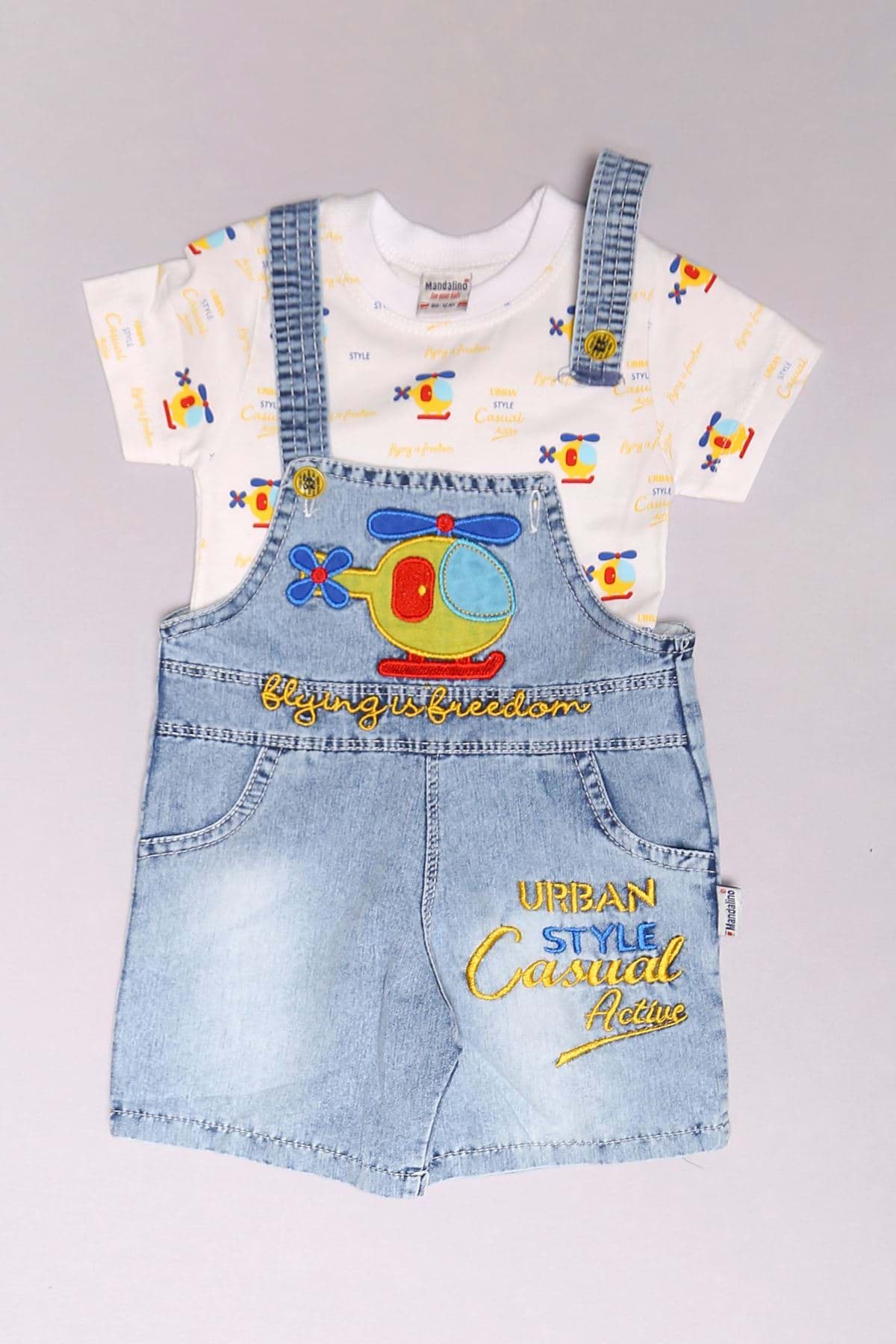 12-24 Aylık Çocuk Salopet Takım Buzmavisarı - 18229.1803. resmi