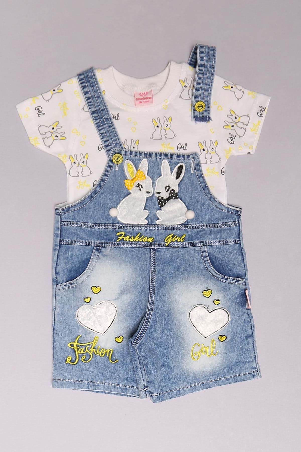 12-24 Aylık Çocuk Salopet Takım Buzmavisarı - 18228.1803. resmi