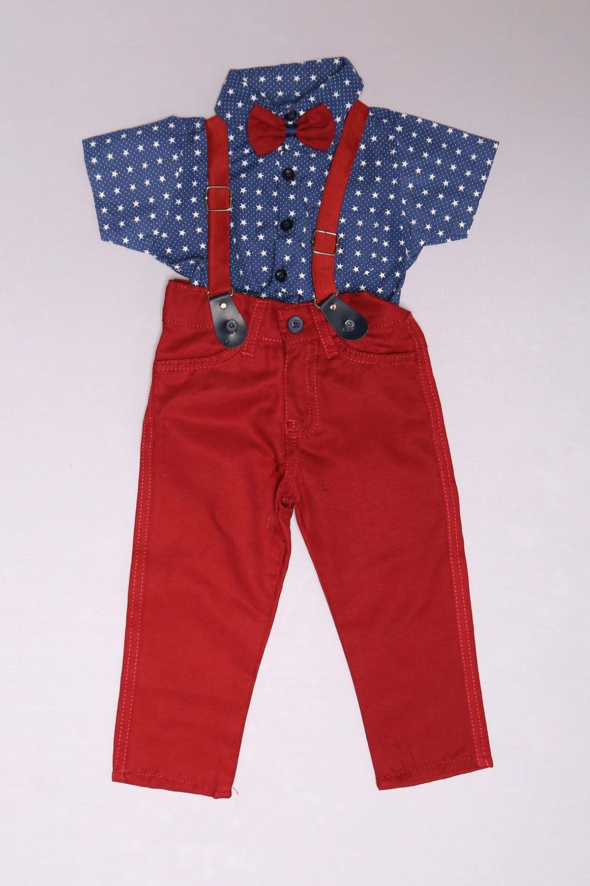 1-4 Yaş Gömlekli Çocuk Takım Lacivert - 152476.1803. resmi