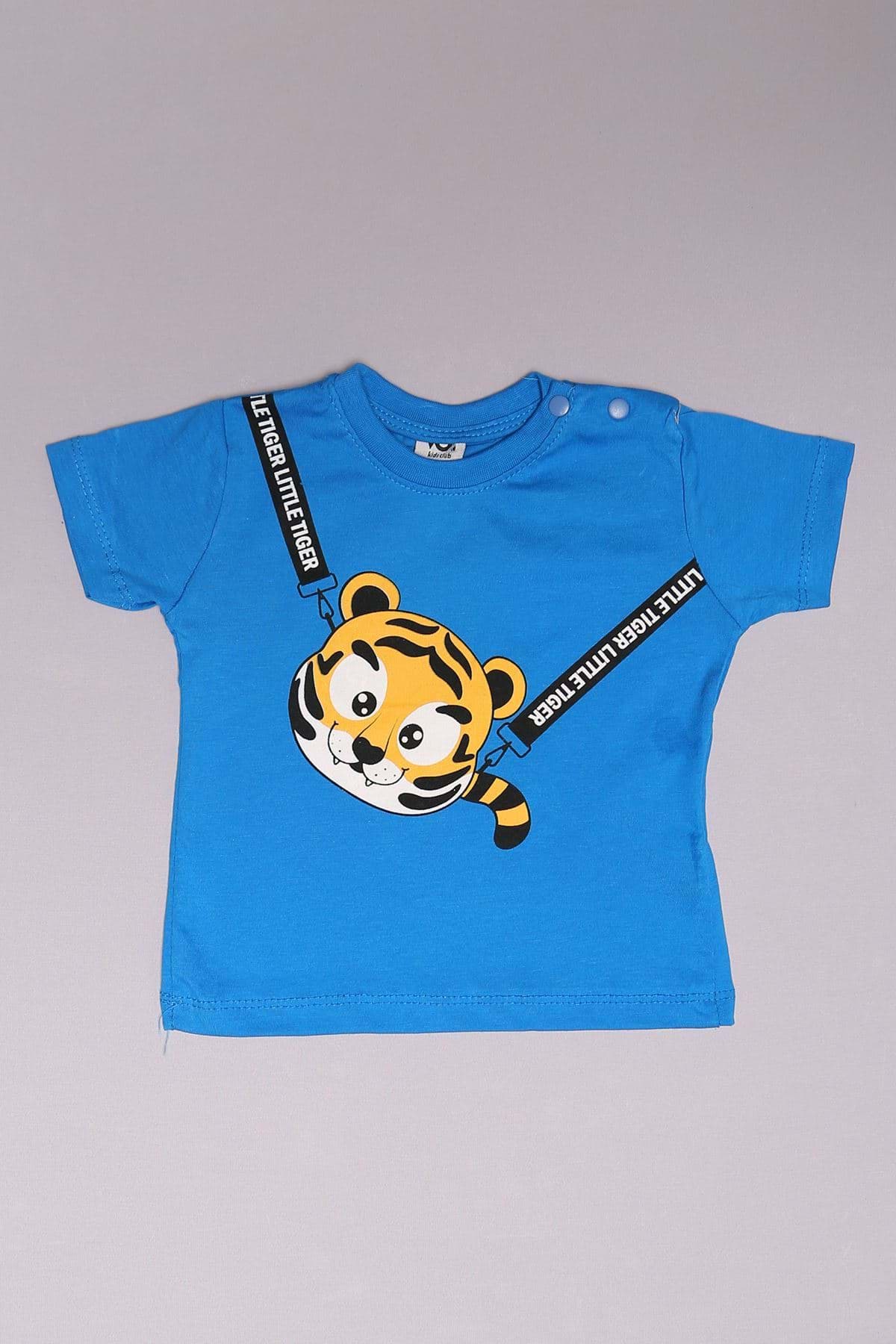 6-18 Ay Baskılı Bebek Takım Mavi - 152455.1803. resmi