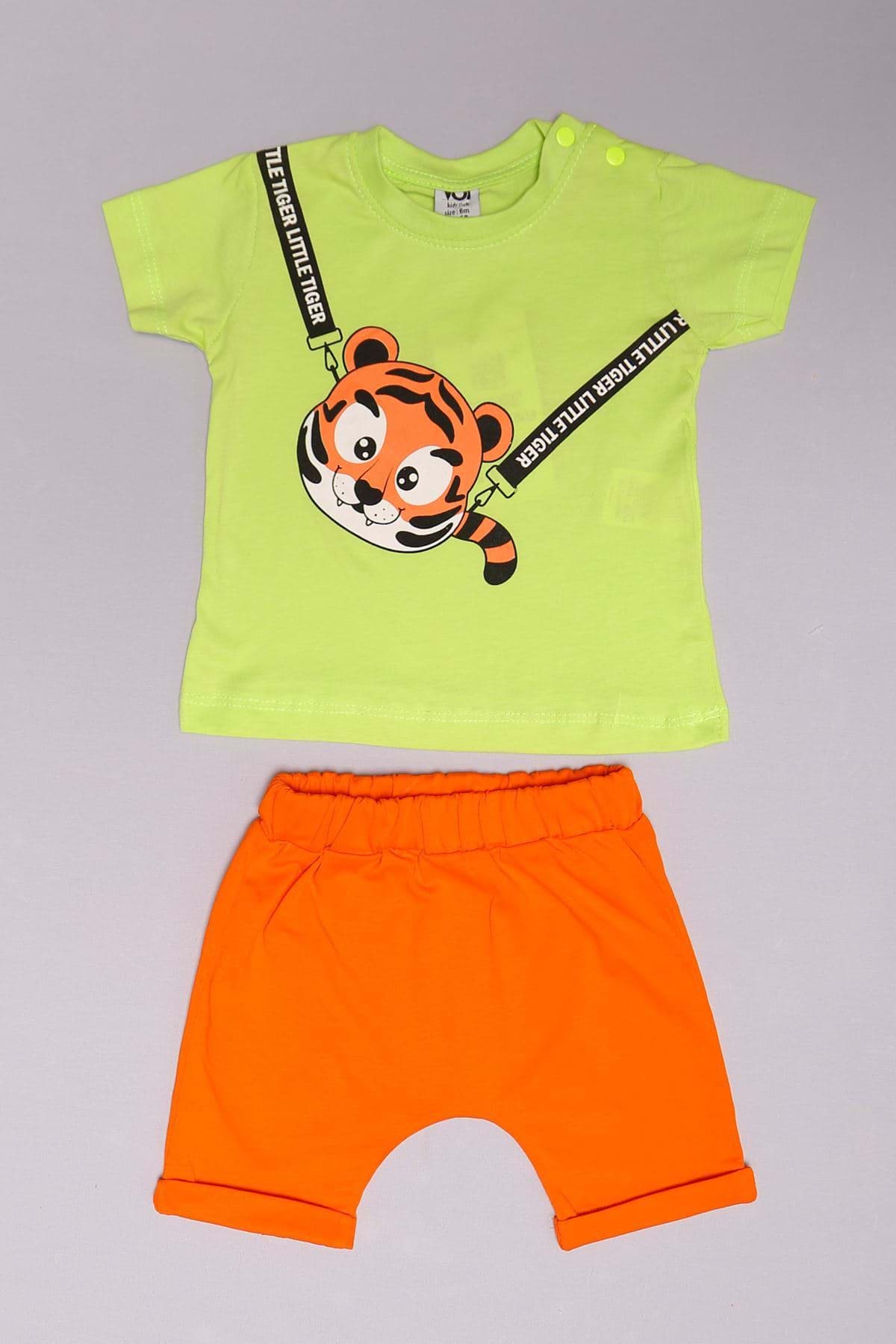 6-18 Ay Baskılı Bebek Takım Fıstık - 152455.1803. resmi