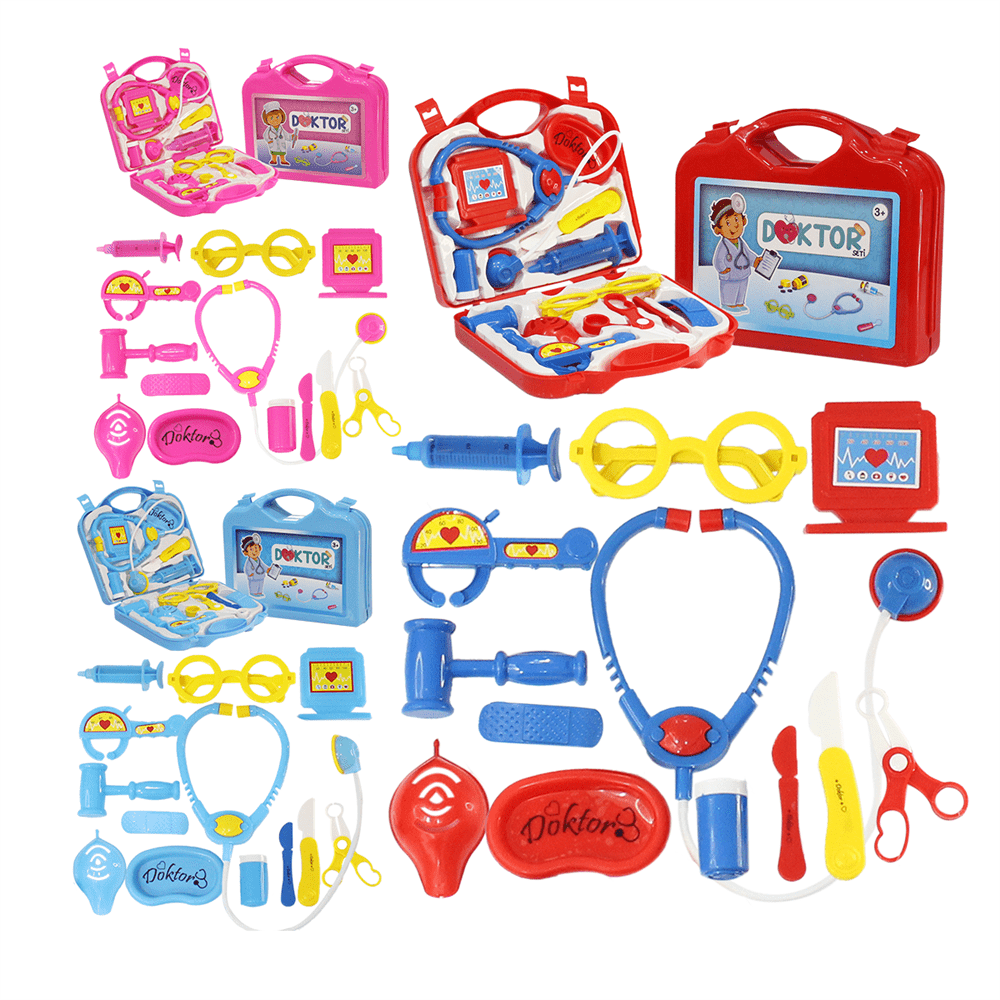 Toru Çantalı Plastik Renkli Doktor Seti Oyuncak resmi