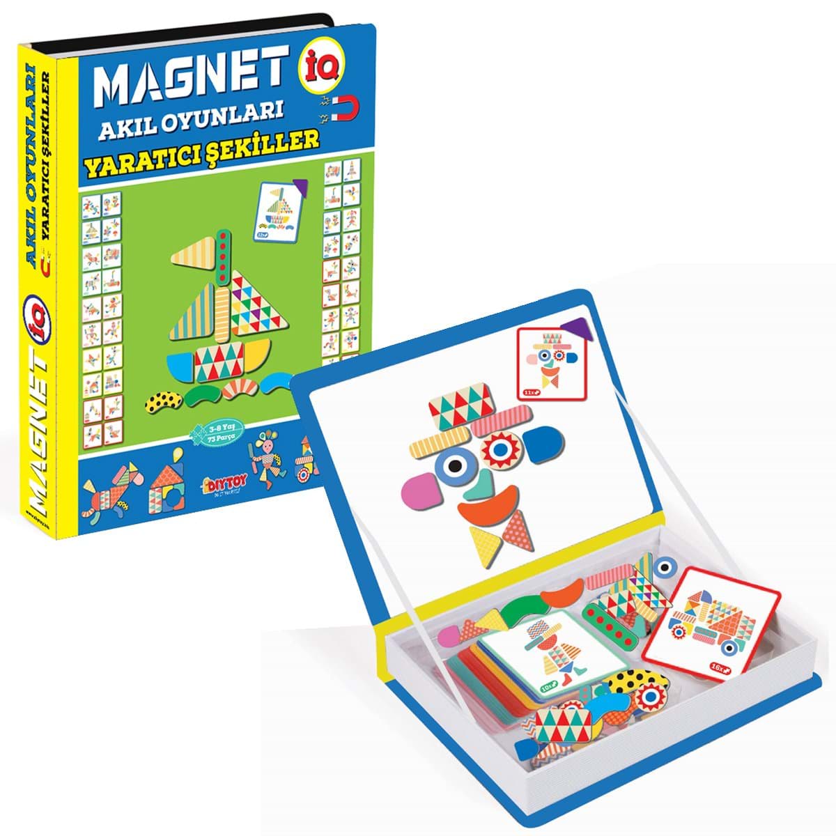 1550 DıyToy, Magnet Akıl Oyunları - Yaratıcı Şekiller / 3-8 yaş resmi