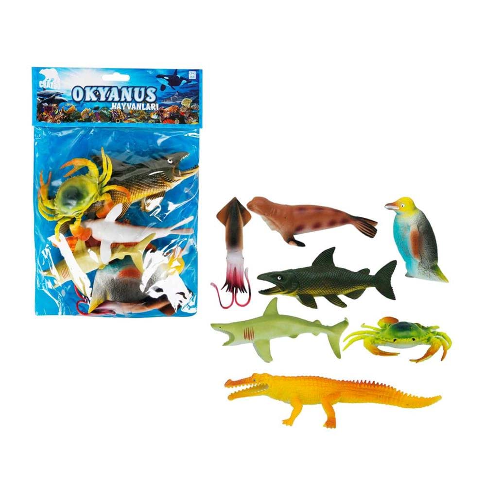S01000713 OKYANUS HAYVANLARI BYK.POŞET 7Lİ-SUN resmi