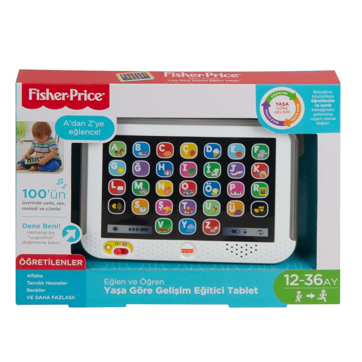 CLK64 Fisher-Price® Yaşa Göre Gelişim Eğitici Tablet /Türkçe /Eğlen ve Öğren resmi