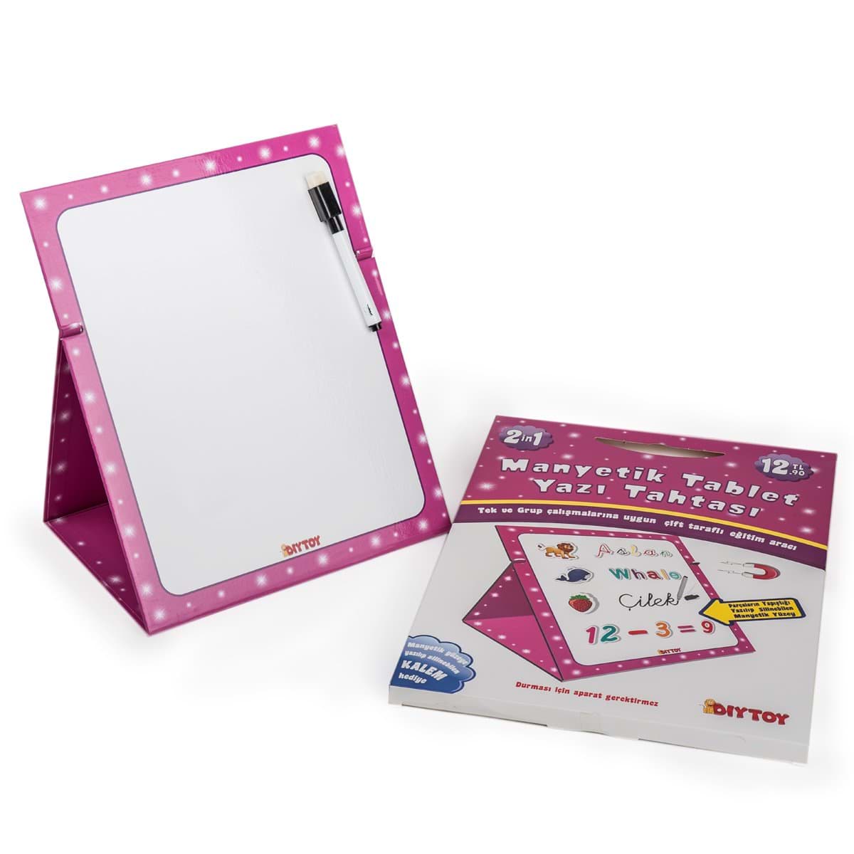 8512 MANYETİK TABLET YAZI TAHTASI PEMBE resmi