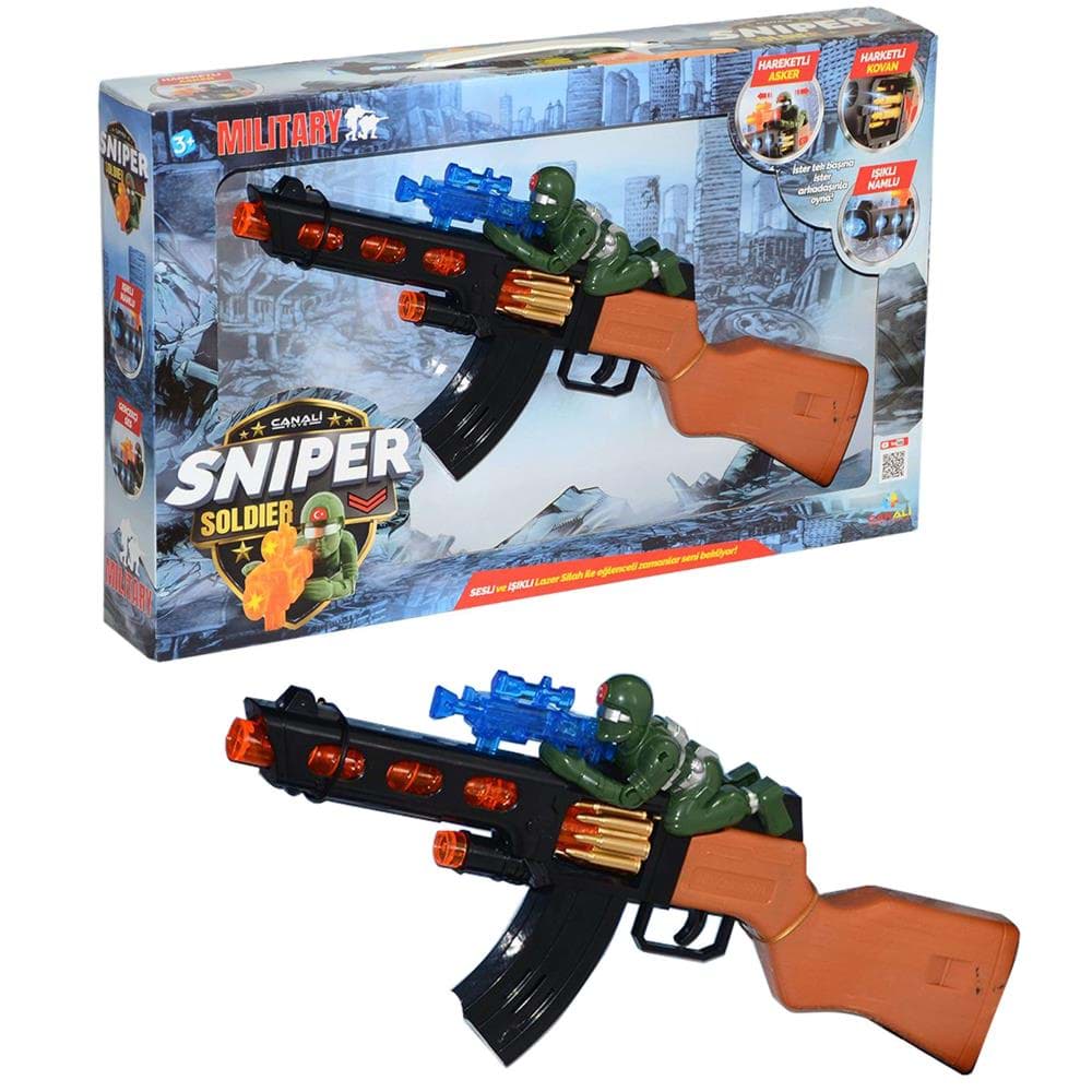 Kutulu Pilli Oyuncak Askeri Tüfek resmi