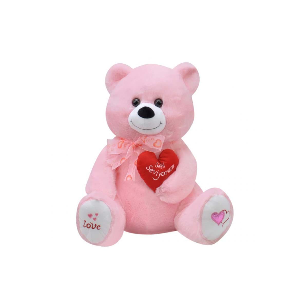 1045P Tıkıl Ayı 65 cm Pembe-Selay Oyuncak resmi