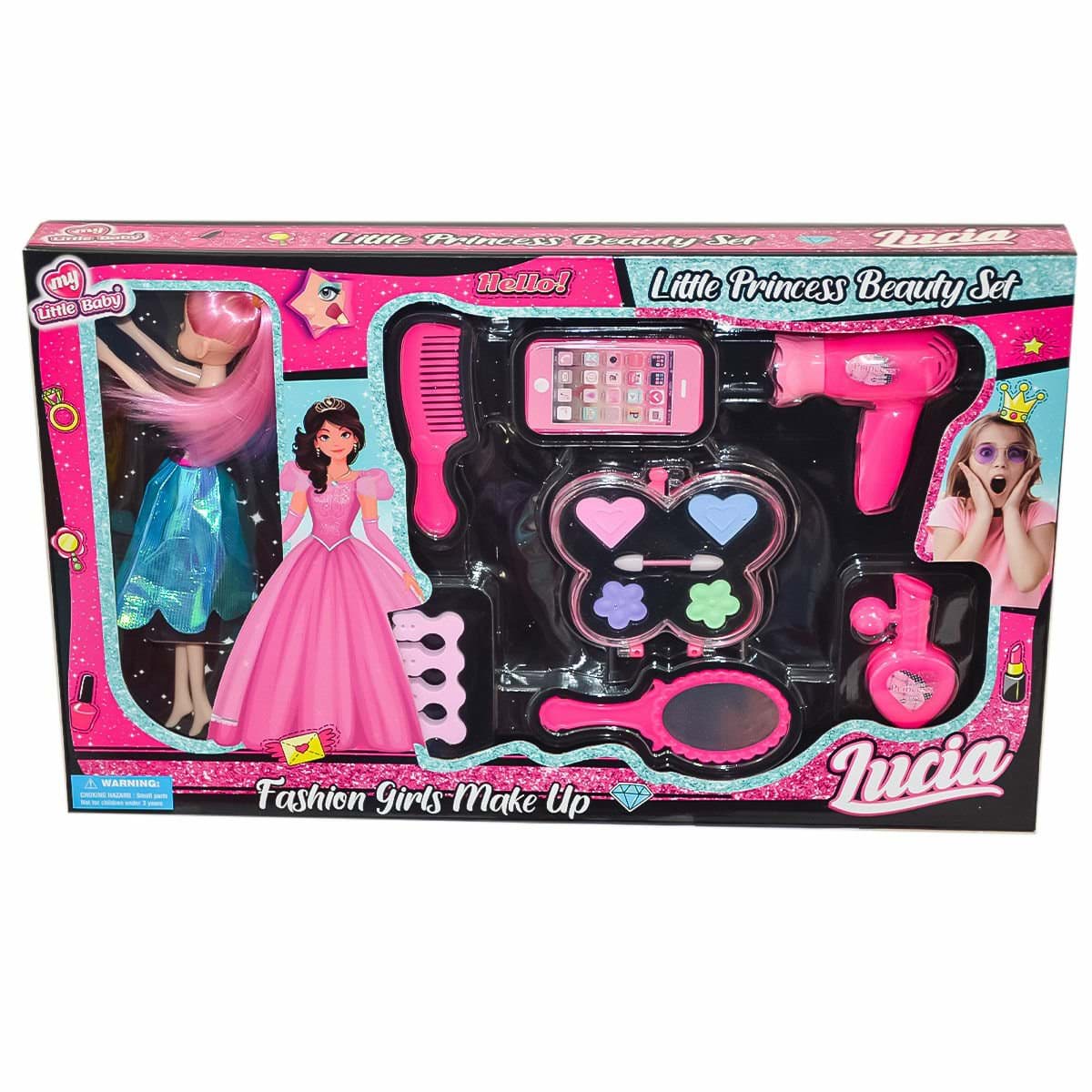 LMN161 Lucia Bebekli Güzellik Seti - Limon Oyuncak resmi