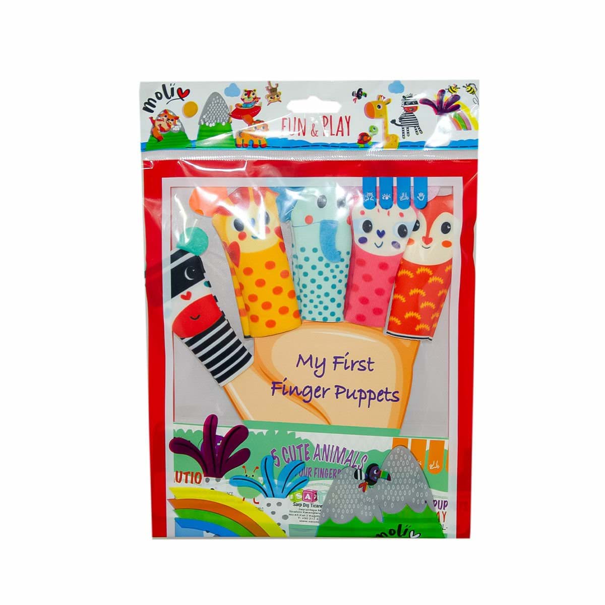 MOL-108 Poşette 5&apos;li El Kuklası - Asya Oyuncak resmi