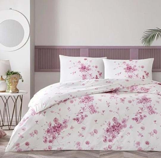 Taç Çift Kişilik Ranforce Nevresim Takımı Marian Pembe resmi