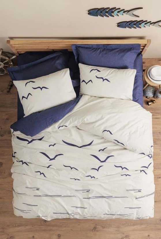 Cotton Box Maritime Nevresim Takımı Çift Kişilik Larum Lacivert resmi