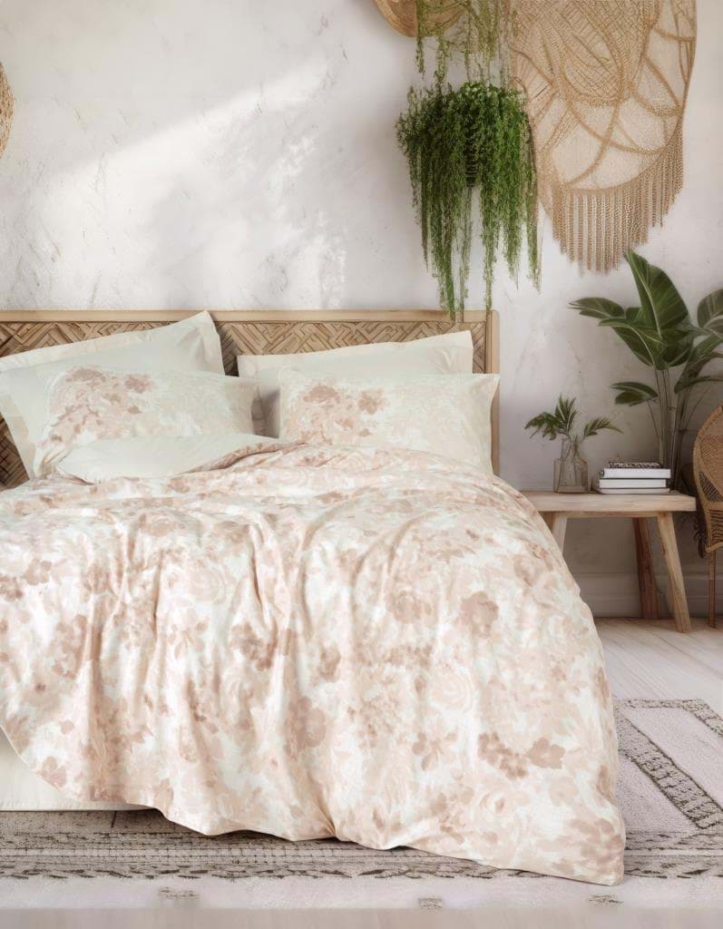 Cotton Box Dual Çift Kişilik Nevresim Takımı Vestige Bej resmi