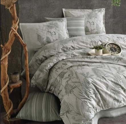 Clasy Ranforce Nevresim Takımı Çift Kişilik Tuva v1 Yeşil resmi