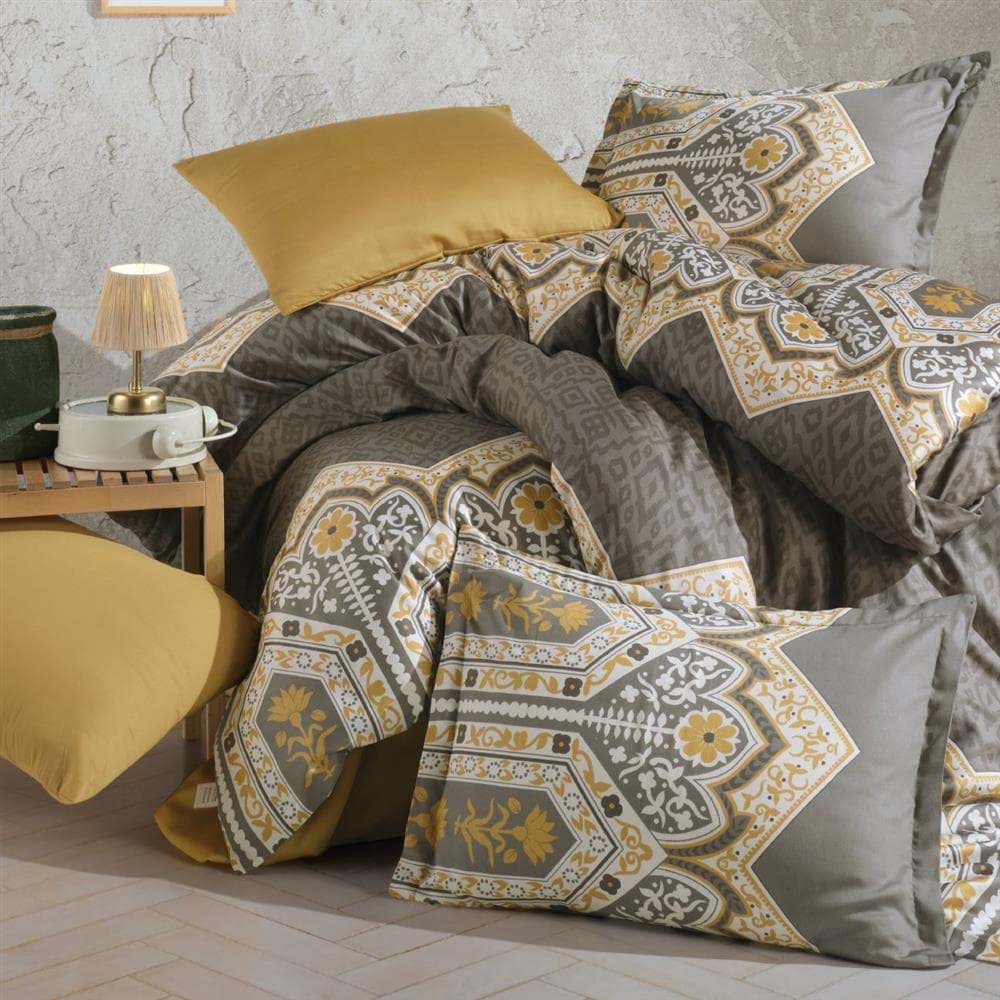 Clasy Saten Çift Kişilik Nevresim Takımı Adal Haki resmi