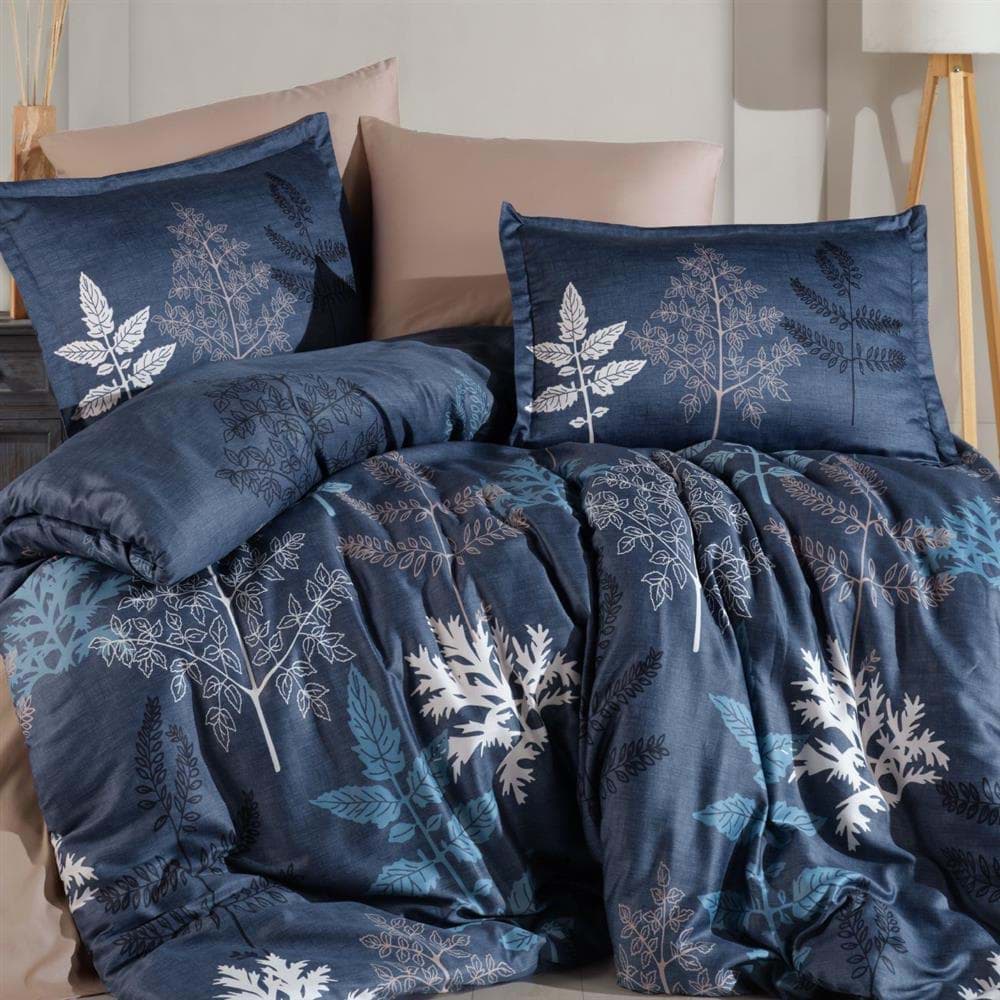 Clasy Saten Çift Kişilik Nevresim Takımı Dual Mavi resmi