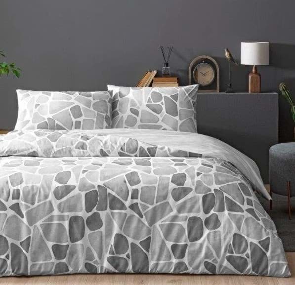 Taç Çift Kişilik Ranforce Nevresim Takımı Alvy Gri resmi