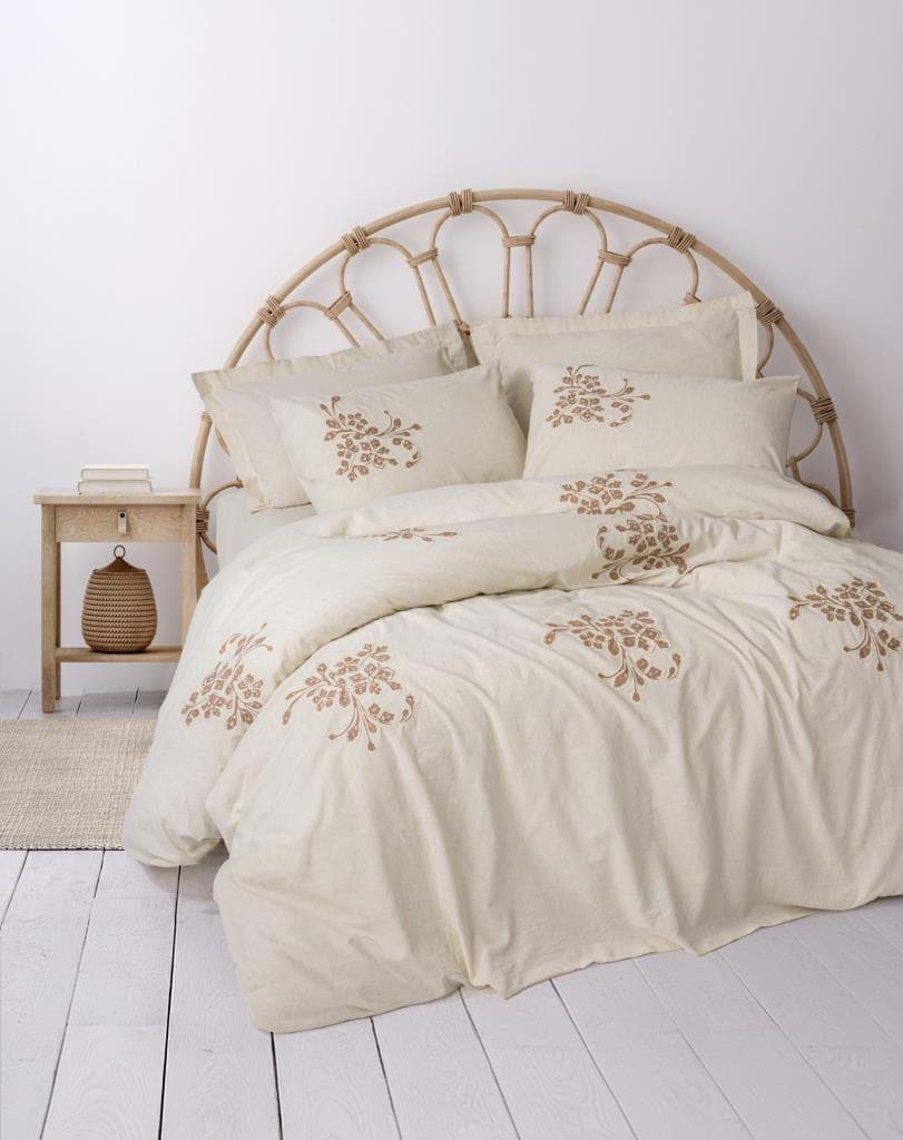 Cotton Box Cotton Keten Çift Kişilik Nevresim Takımı Kaneli resmi