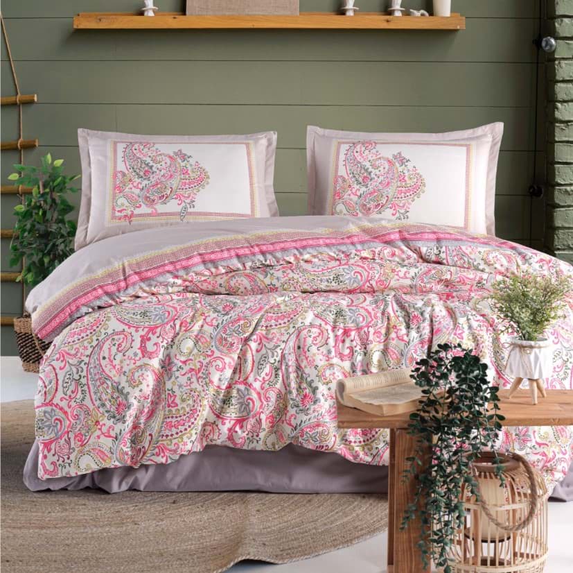 Picture of Clasy Ranforce Nevresim Takımı Çift Kişilik Luga V1 Pembe