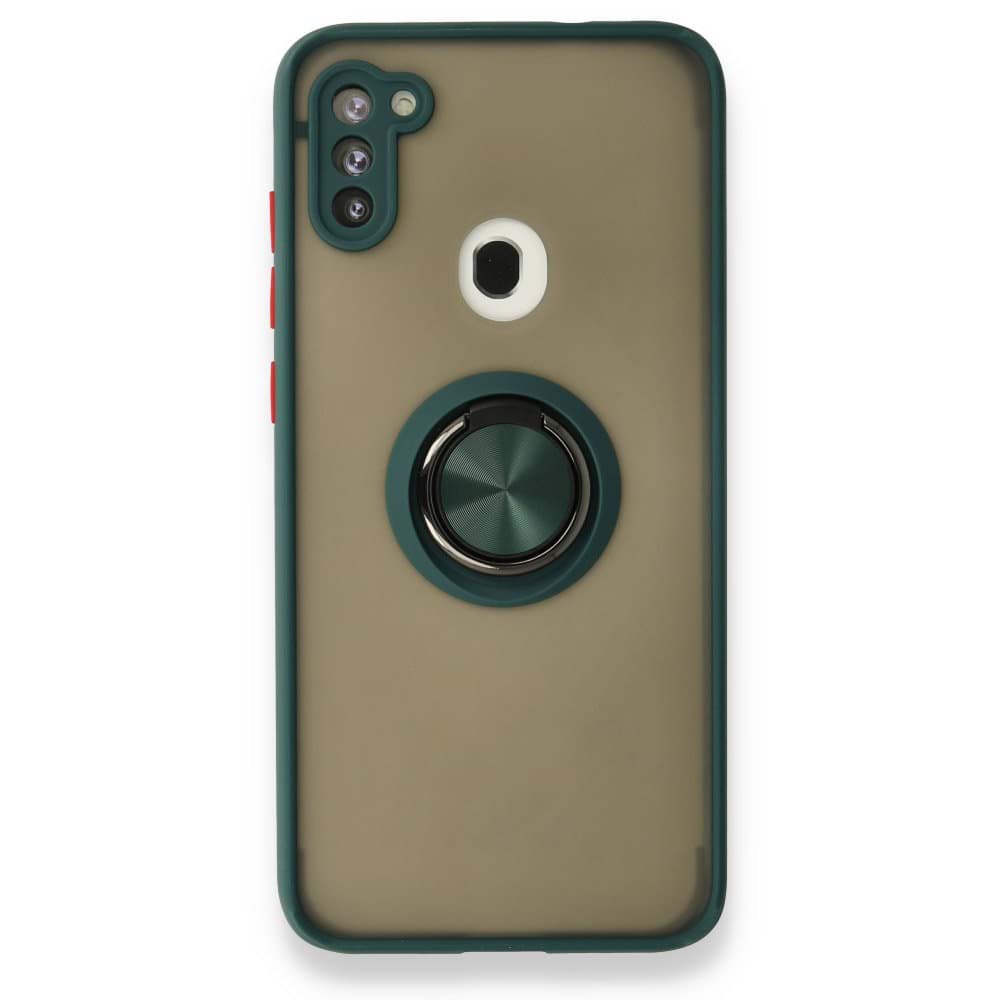 Samsung Galaxy M11 Kılıf Montreal Yüzüklü Silikon Kapak resmi