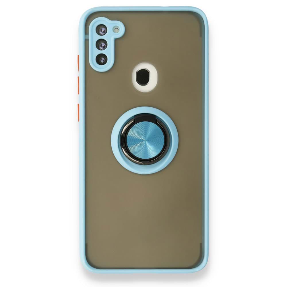 Samsung Galaxy M11 Kılıf Montreal Yüzüklü Silikon Kapak resmi