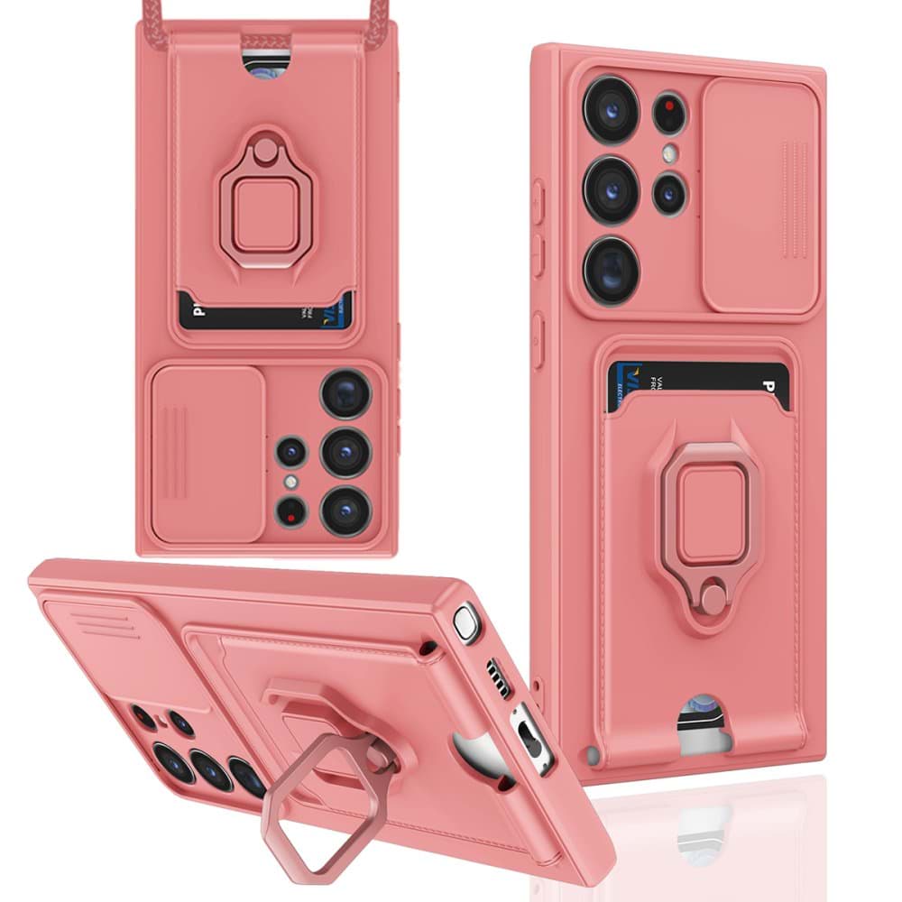 Samsung Galaxy S23 Ultra Kılıf Zuma Kartvizitli Yüzüklü Silikon resmi