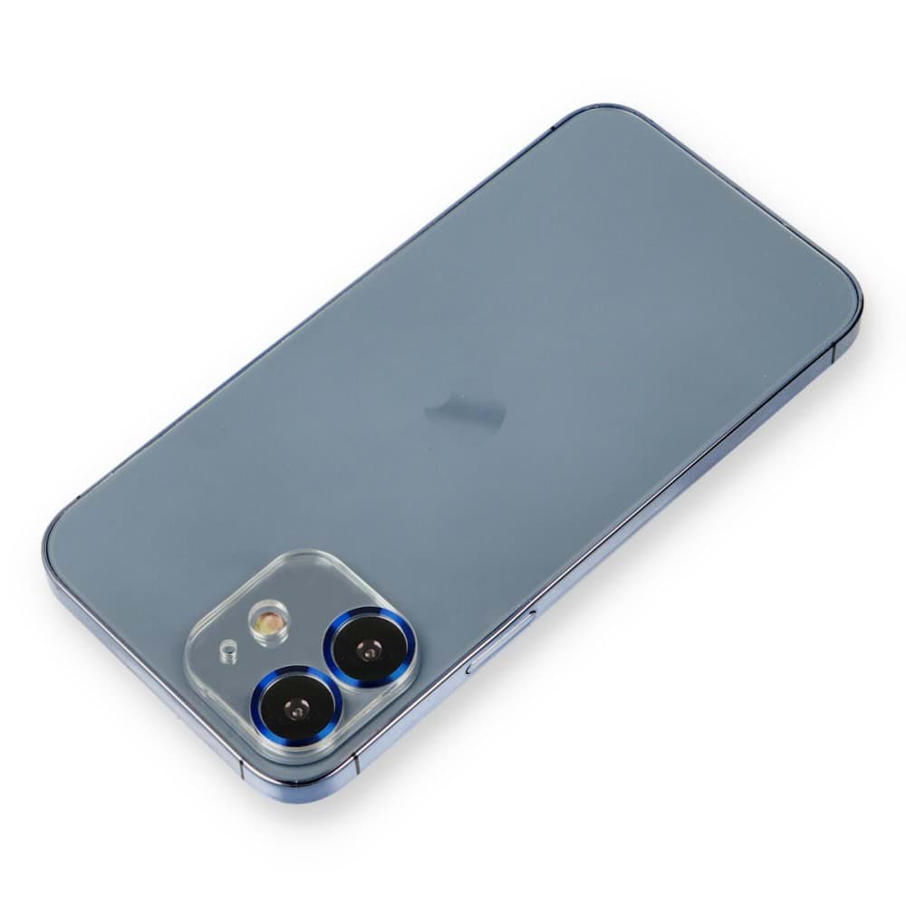 iPhone 12 Mini Metal Kamera Lens Koruma Cam resmi