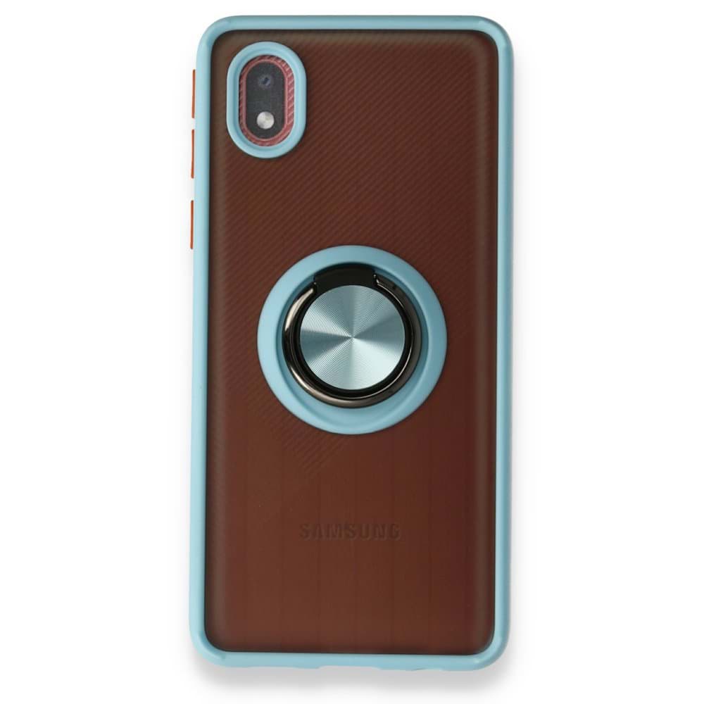 Samsung Galaxy A01 Core Kılıf Montreal Yüzüklü Silikon Kapak resmi