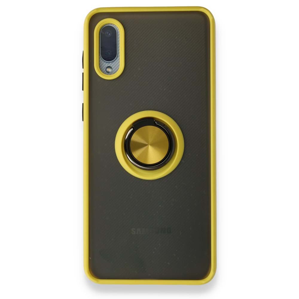 Samsung Galaxy A02 Kılıf Montreal Yüzüklü Silikon Kapak resmi