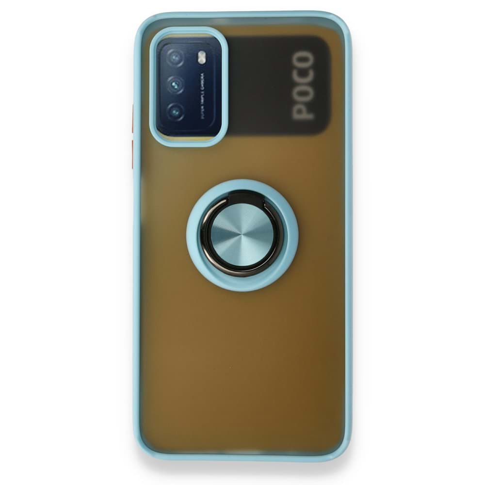 Xiaomi Redmi 9T Kılıf Montreal Yüzüklü Silikon Kapak resmi