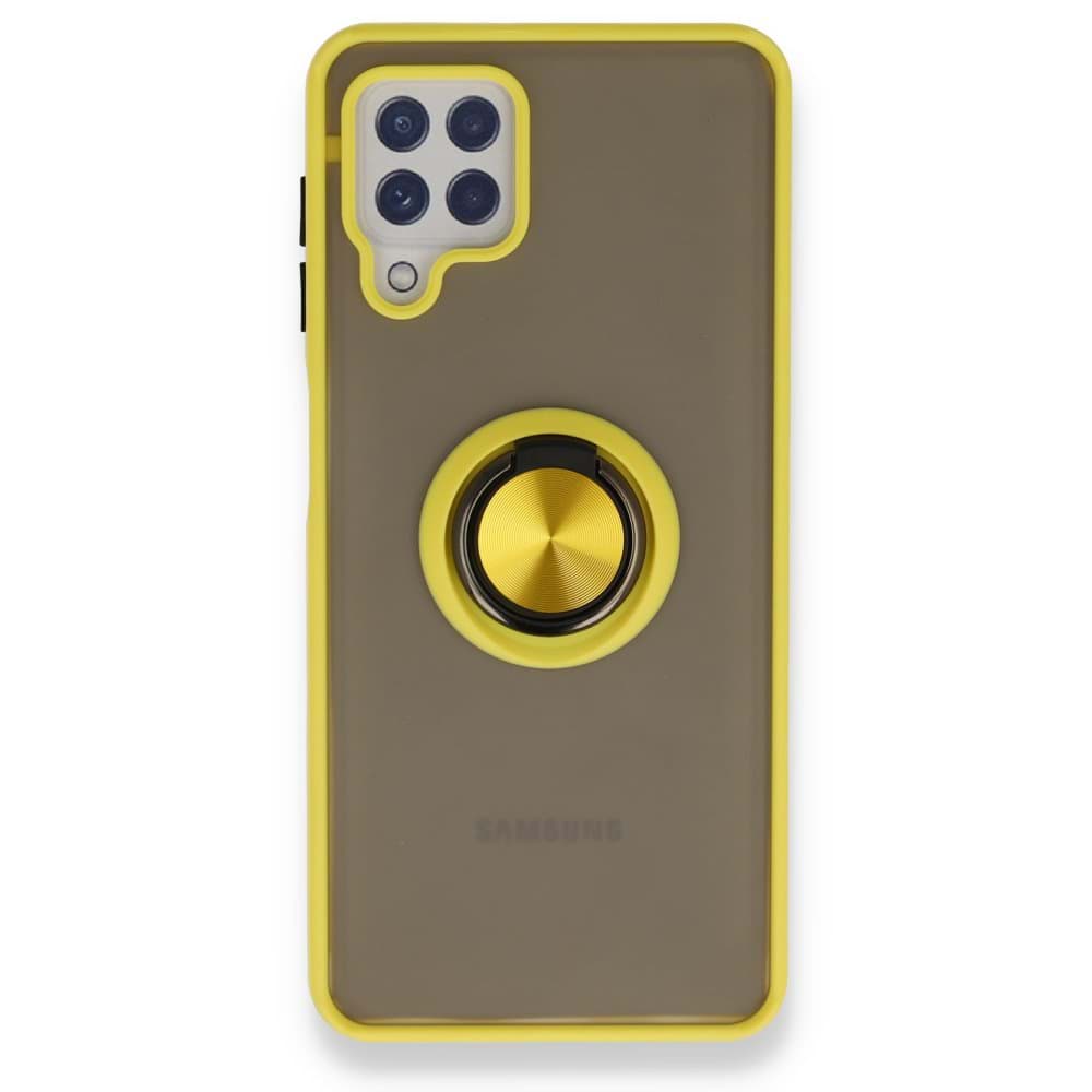 Samsung Galaxy A22 Kılıf Montreal Yüzüklü Silikon Kapak resmi