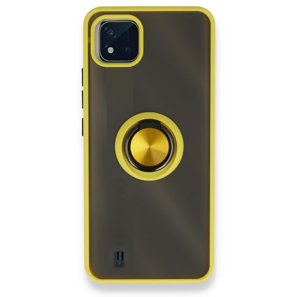 Realme C11 2021 Kılıf Montreal Yüzüklü Silikon Kapak resmi