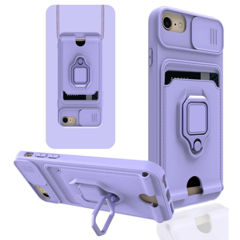 iPhone SE 2020 Kılıf Zuma Kartvizitli Yüzüklü Silikon resmi