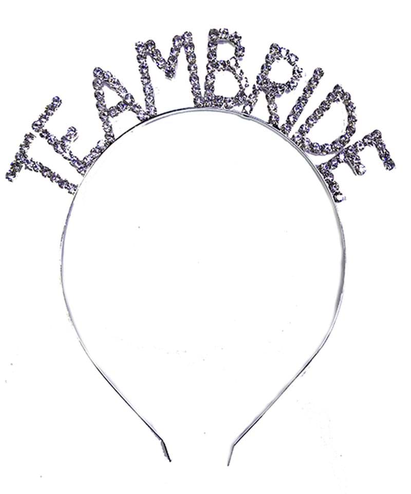 Kristal Taşlı Gümüş Renk Team Bride Gelin Tacı resmi