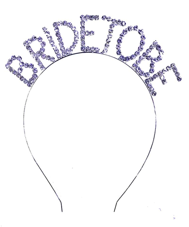 Kristal Taşlı Gümüş Renk Bride To Be Gelin Tacı resmi