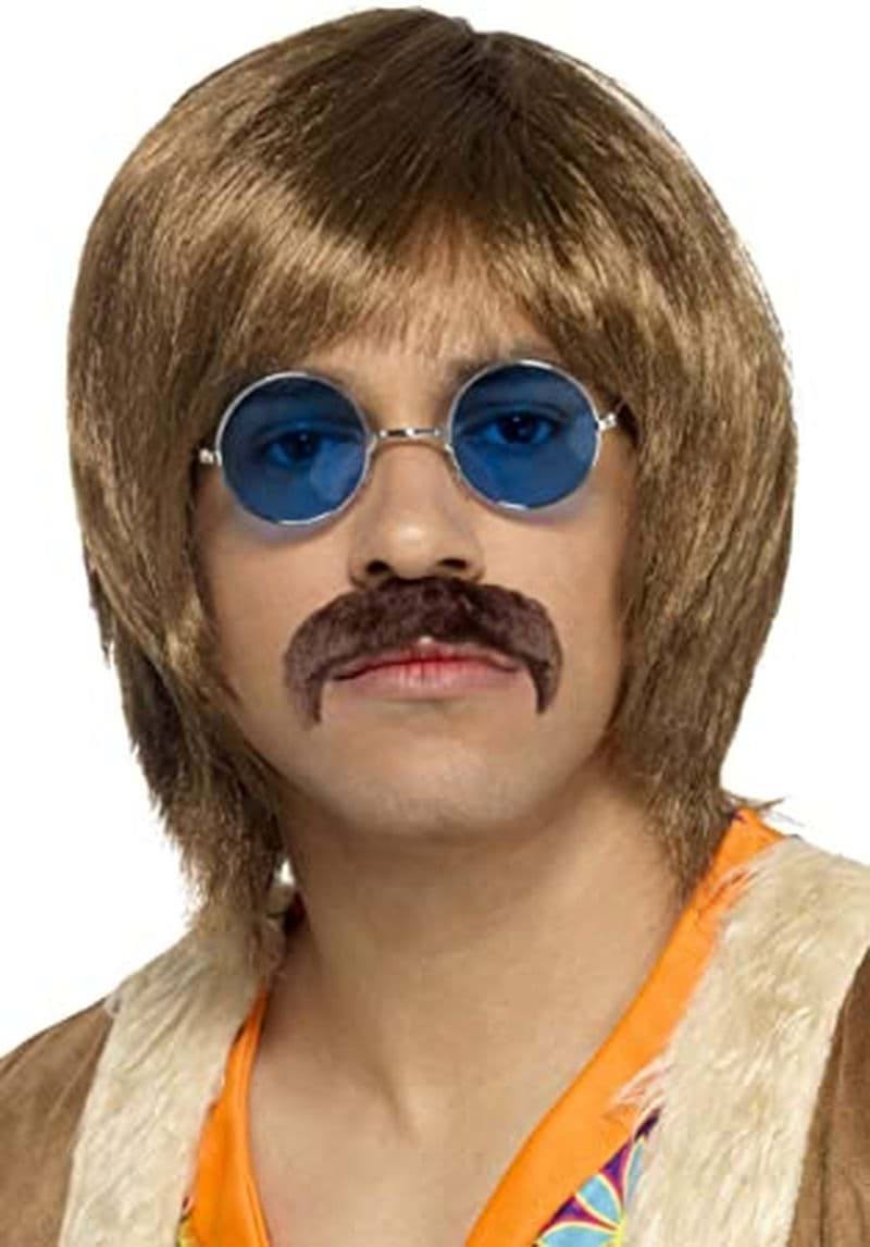 Yuvarlak Cam John Lennon Tarzı Gümüş Çerçeveli Mavi Gözlük resmi