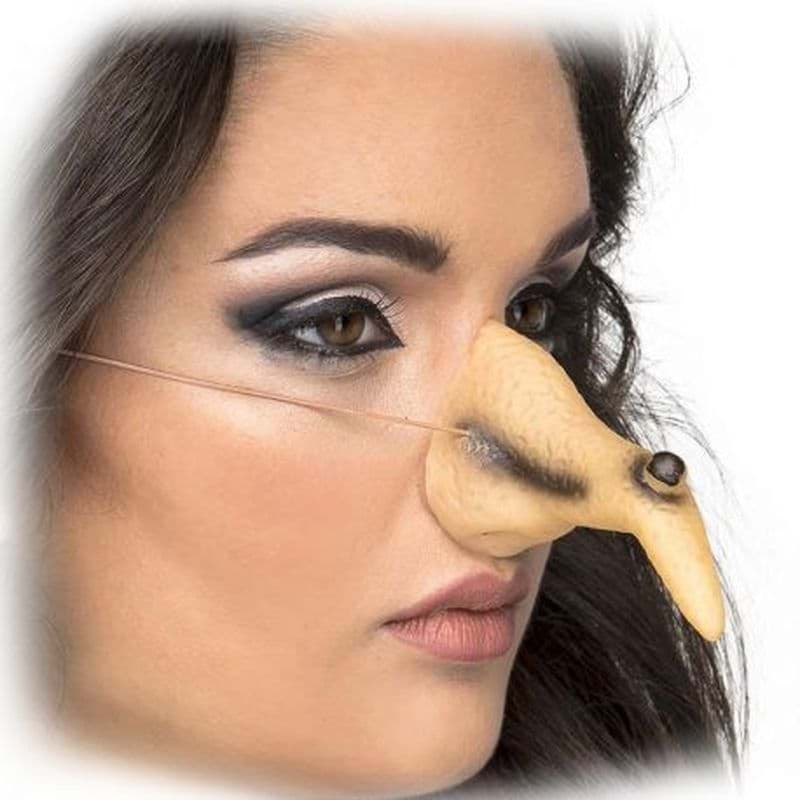 Ten Rengi Gerçekçi Lastik Aparatlı Cadı Burnu resmi