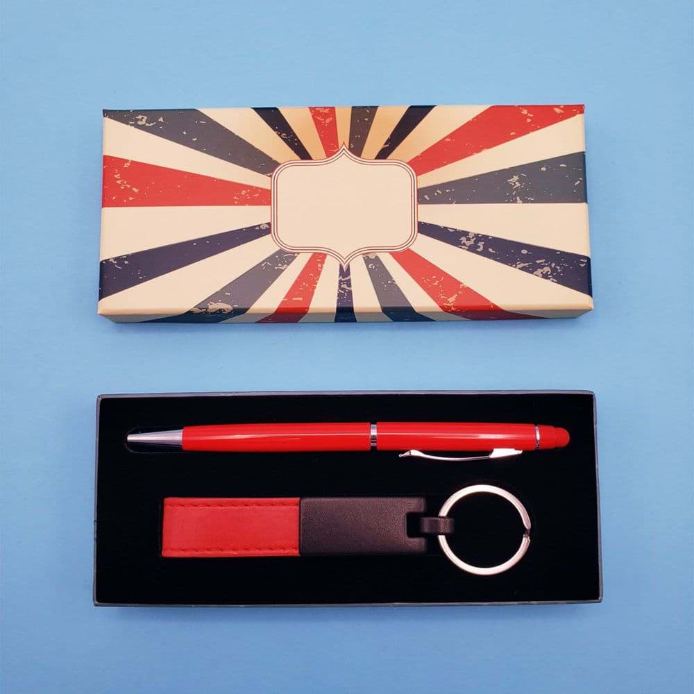 Kırmızı Kalem Ve Anahtarlık Set resmi