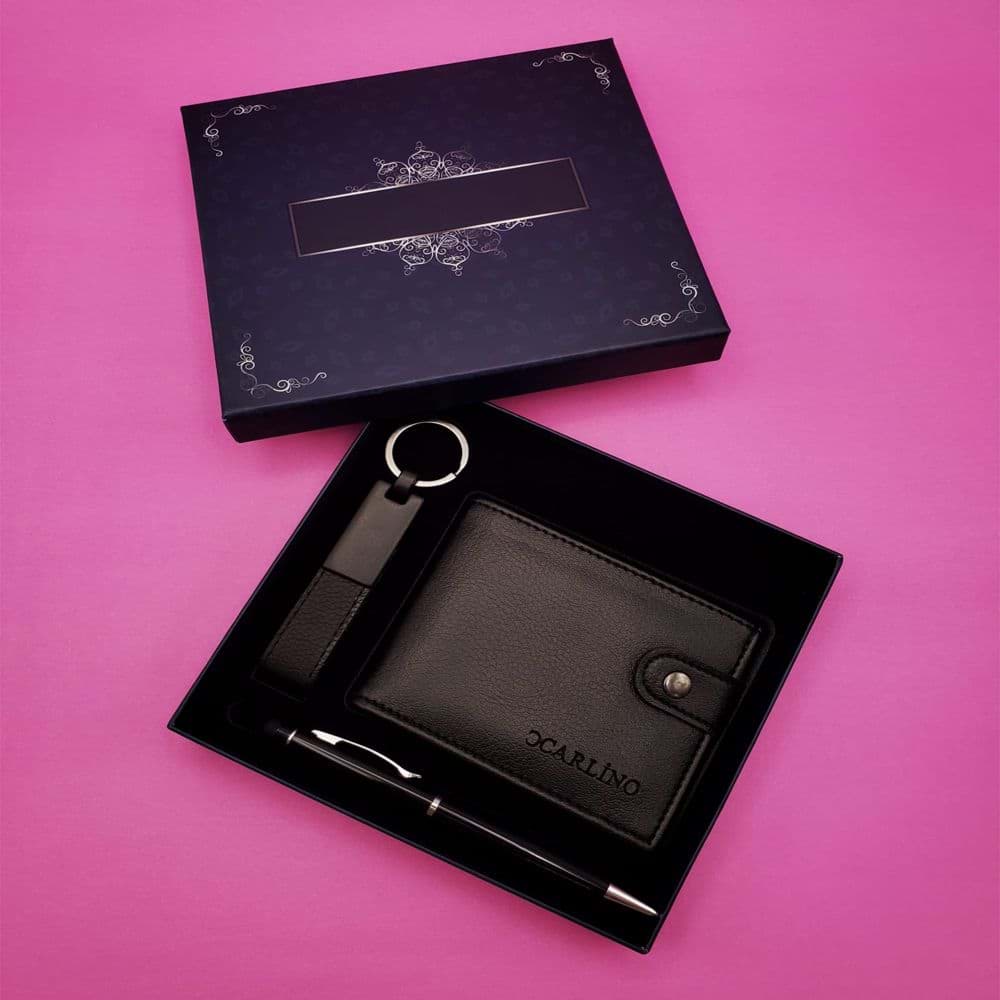 Anahtarlık Cüzdan Ve Siyah Touchpen Kalem resmi