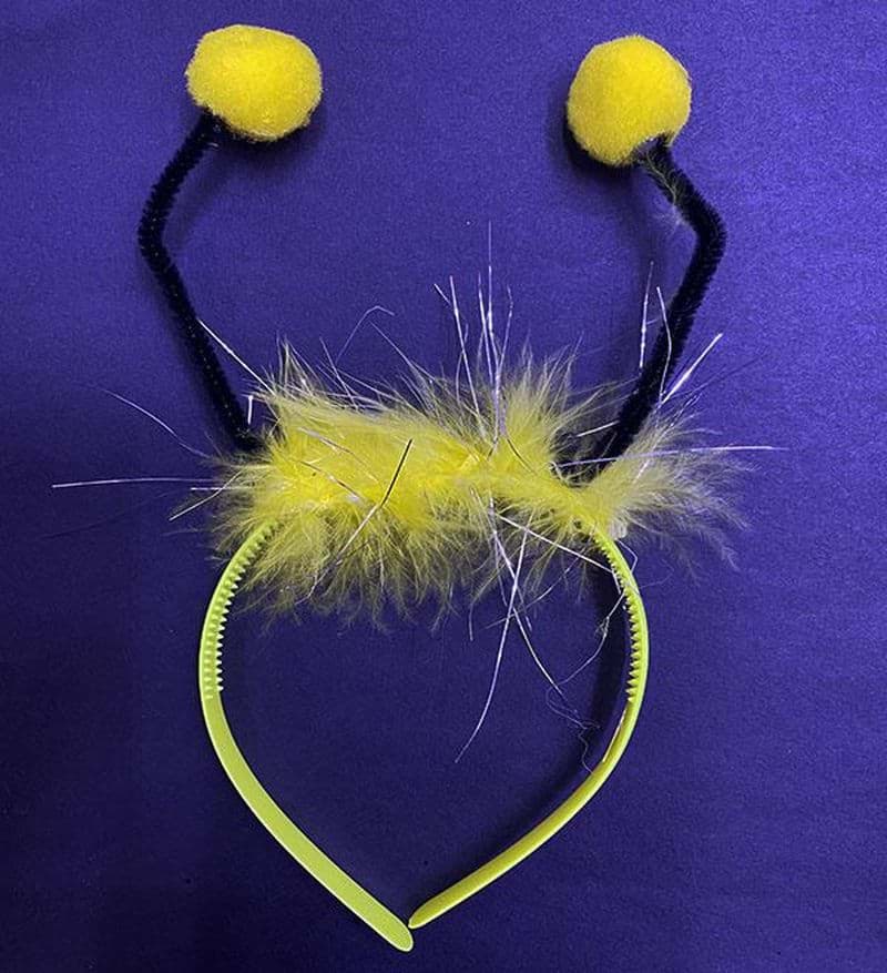 Sarı Ponponlu Gösteriler İçin Plastik Arı Maya Tacı resmi